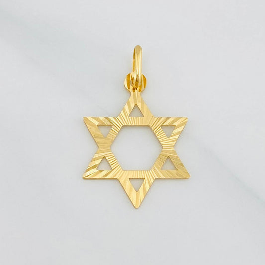 Dije Estrella de david 1.1g / 1 in Oro Amarillo 18K