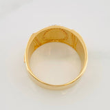Anchor Cross Ring 7.55g / T9 1/2 Two-Tone Yellow White Gold 18K