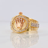 Anillo Corona Correa 6.8g / T8 1/2 Tres Oros 18K