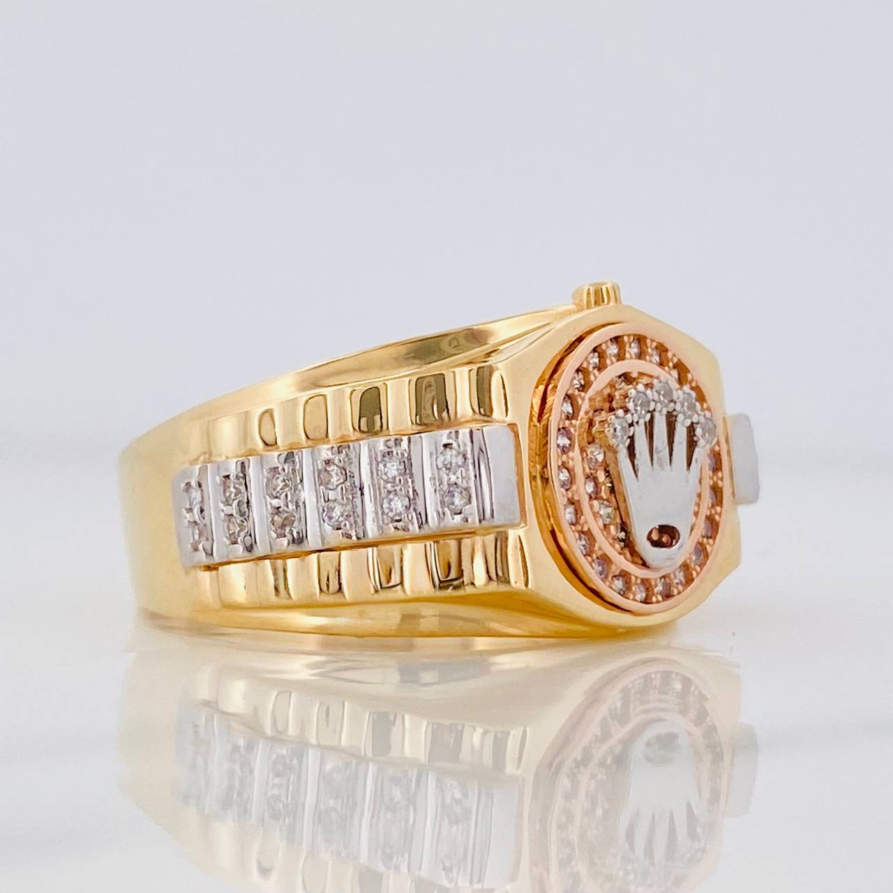 Anillo Corona Correa 8.5g / T10 1/4 Tres Oros 18K