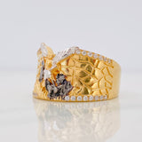 Anillo San Miguel 9.4g / T11 1/4 Tres Oros Amarillo Blanco Negro 18K