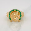 Horse Shoe Ring 13.45g / T8 1/2 Yellow Gold 18K