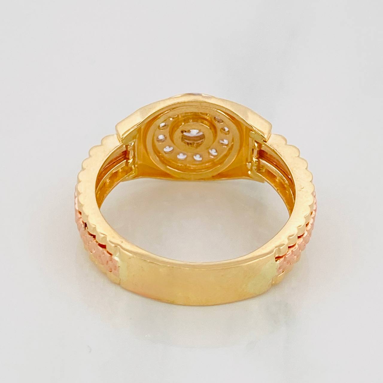 Halo Strap Ring 7.6g / T10 Two-Tone Yellow Rose Gold 18K