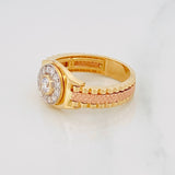 Halo Strap Ring 7.6g / T10 Two-Tone Yellow Rose Gold 18K