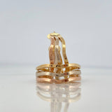 Aleja Hoop Earrings 2.8 g / 1 in Three Golds 18K