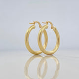 Cyrene Hoop Earrings 2.7 g / 1 in 18K Yellow Gold