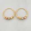 Trio Hoop Earrings 1.1 g / 1/2 in Three Golds 18K