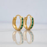 Carril Hoop Earrings 0.75 g / 1/2 in 18K Yellow Gold