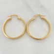 Screw Rhombus Hoop Earrings 1.9 g / 3/4 in 18K Yellow Gold