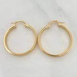 Screw Rhombus Hoop Earrings 1.9 g / 3/4 in 18K Yellow Gold