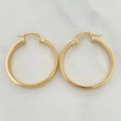 Screw Hoop Earrings 2.15 g / 1 in 18K Yellow Gold