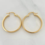 Screw Hoop Earrings 2.15 g / 1 in 18K Yellow Gold