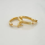 Juli Oval Hoop Earrings 1.1 g / 3/4 in 18K Yellow Gold