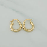 Hoop Earrings Jass 1.4 g / 1/2 in Yellow Gold 18K