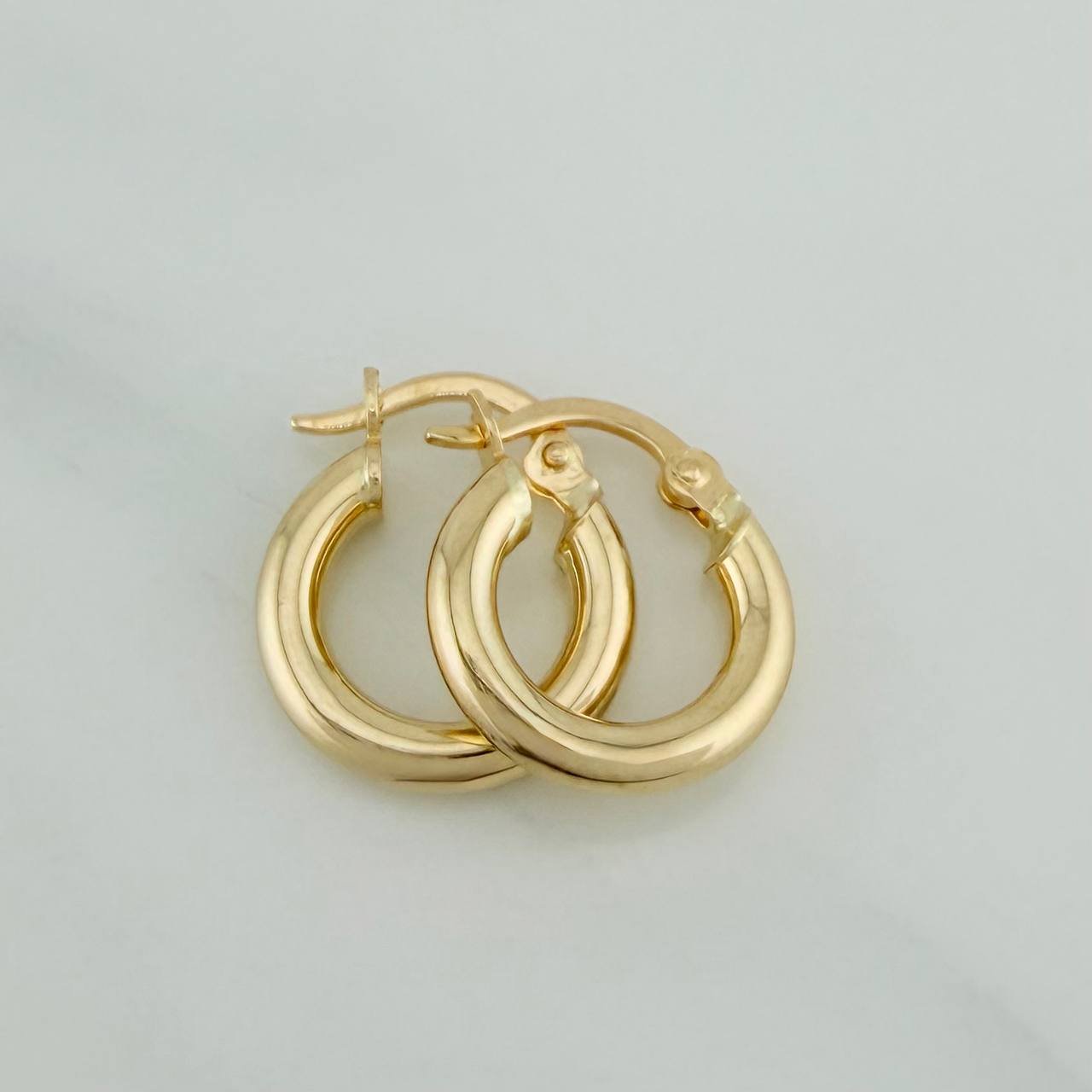 Hoop Earrings Jass 1.4 g / 1/2 in Yellow Gold 18K