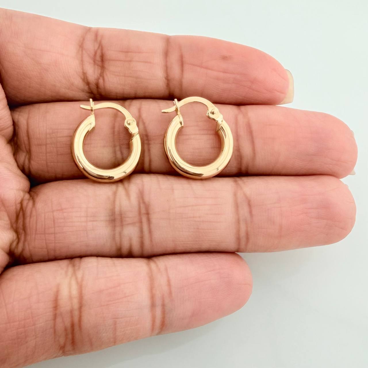 Hoop Earrings Jass 1.4 g / 1/2 in Yellow Gold 18K