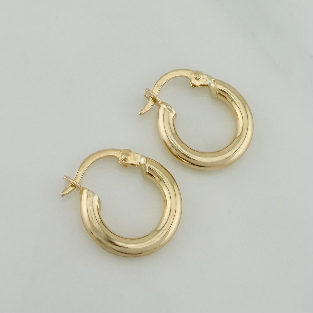 Hoop Earrings Jass 1.4 g / 1/2 in Yellow Gold 18K