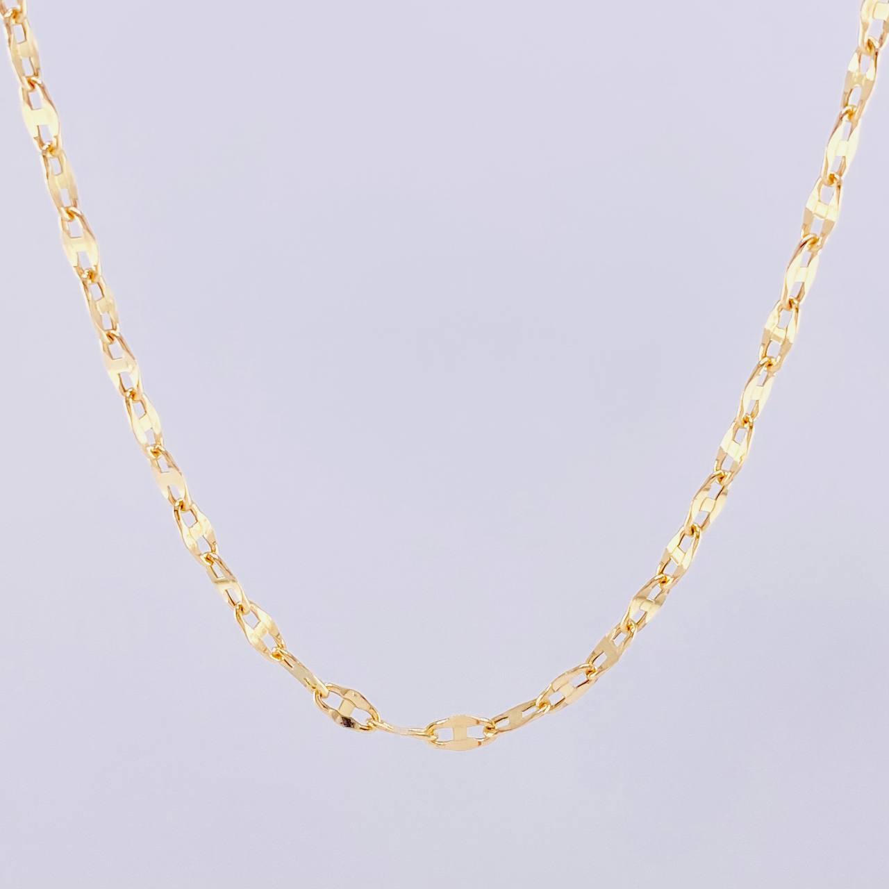 Cadena Crispeta 2.50g / 20 in / 2.7mm Oro Amarillo 18K