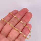 Cadena Crispeta 2.45g / 20 in / 2.7mm Oro Amarillo 18K