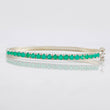 Pulso Carril Tupido Esmeralda 78pts 6.7g / 7 1/4 in / 3.3mm Plata 925