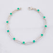 Bracelet Drawer Sparks Emeralds 1.21Qts 5.3g / 7 1/4 in / 3.9mm Silver 925