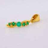 Pendant Partial Infinity 1.55gr / 2.6cm / Emeralds 26pts 18K Yellow Gold (Jewel) *