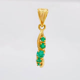 Pendant Partial Infinity 1.55gr / 2.6cm / Emeralds 26pts 18K Yellow Gold (Jewel) *