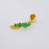 Pendant Partial Infinity 1.55gr / 2.6cm / Emeralds 26pts 18K Yellow Gold (Jewel) *