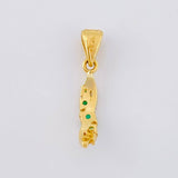 Pendant Partial Infinity 1.55gr / 2.6cm / Emeralds 26pts 18K Yellow Gold (Jewel) *