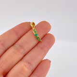 Pendant Partial Infinity 1.55gr / 2.6cm / Emeralds 26pts 18K Yellow Gold (Jewel) *