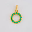 Dije Circulo 26pts Esmeraldas 1.75gr / 3/4 in / Oro Amarillo 18K *