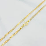 Cadena Cubana 2.8g / 23 1/2 in / 2.4mm Oro Amarillo 18K