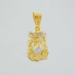 Dije Rostro cristo 3.5g / 1 1/4 in Dos Oros Amarillo Blanco 18K