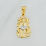 Dije Rostro cristo 3.5g / 1 1/4 in Dos Oros Amarillo Blanco 18K