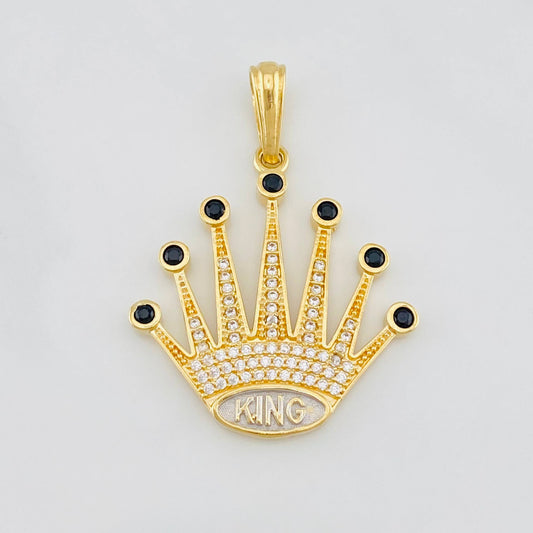 Dije Corona king 4.5g / 1 1/2 in Oro Amarillo 18K