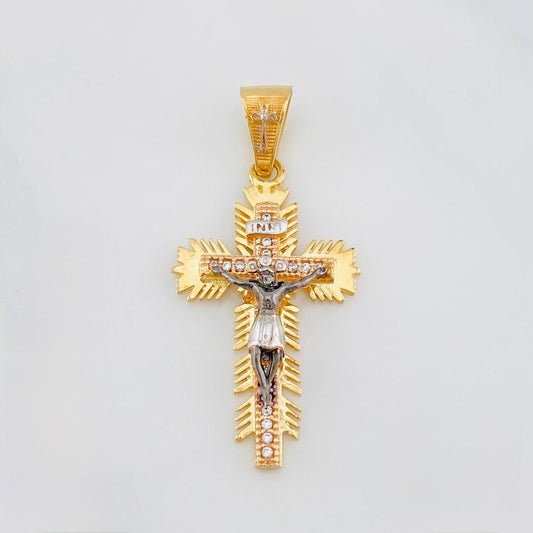 Dije Cruz cristo milagroso 3.8g / 1 1/2 in Tres Oros 18K