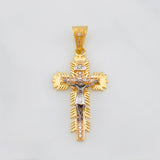 Dije Cruz cristo milagroso 3.8g / 1 1/2 in Tres Oros 18K