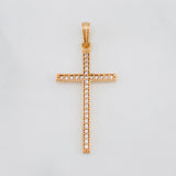 Dije Cruz 0.95g / 1 1/4 in Oro Rosa 18K