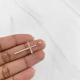 Dije Cruz 0.95g / 1 1/4 in Oro Rosa 18K