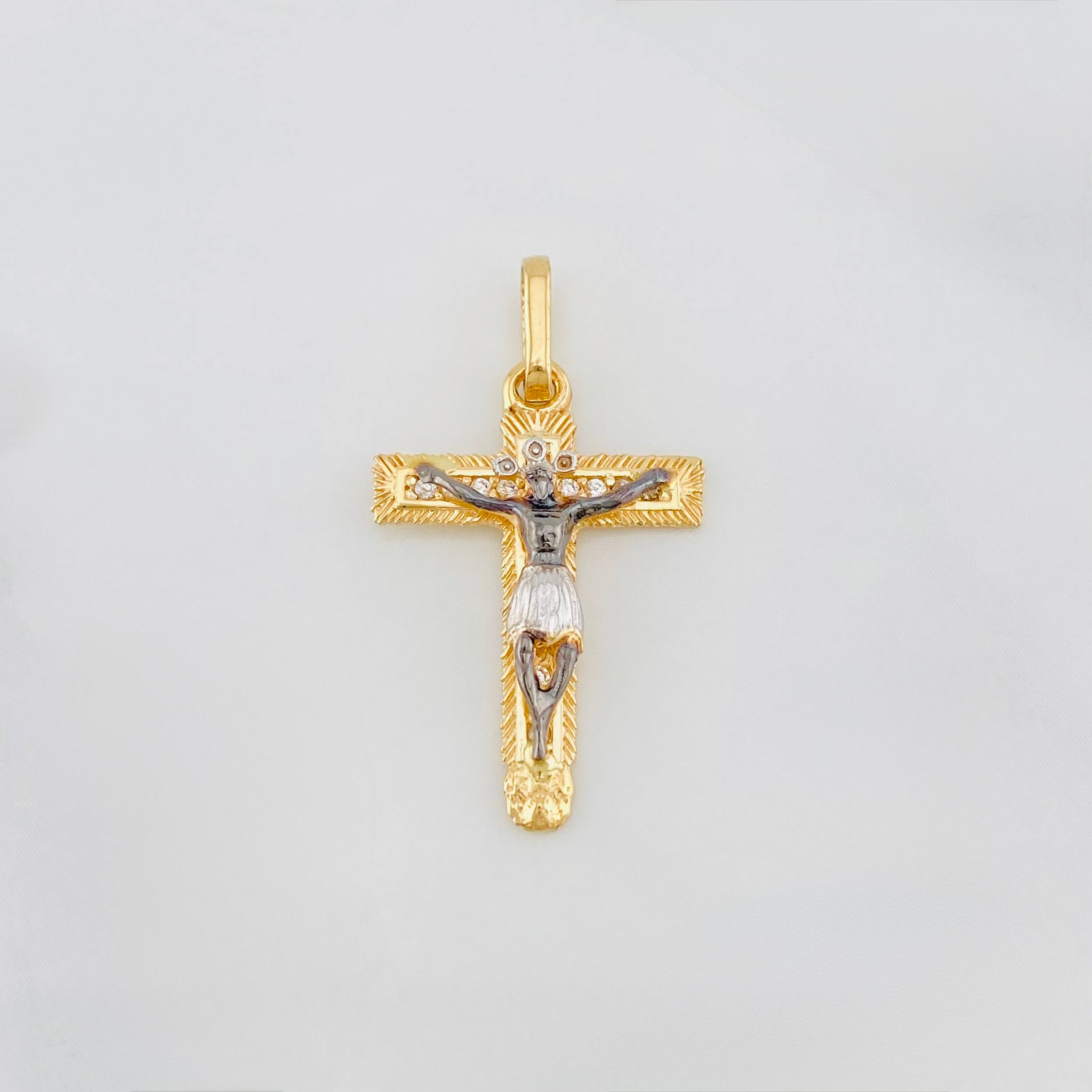 Dije Cruz cristo 1.7g / 1 in Tres Oros 18K