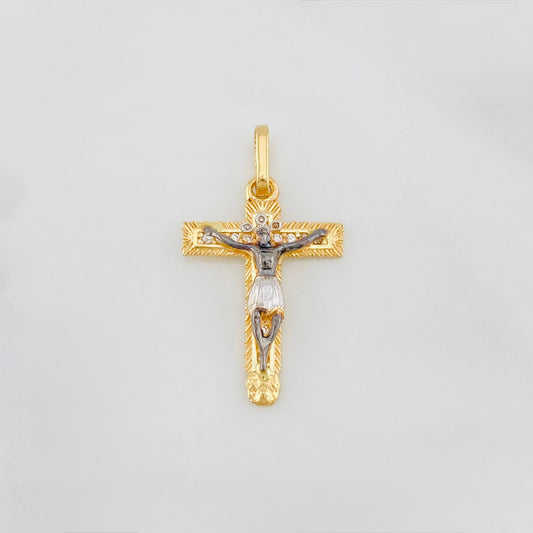 Dije Cruz cristo 1.7g / 1 in Tres Oros 18K