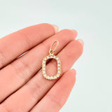Letter O Pendant 1.3gr / 1 in / Yellow Gold 18K *