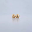 Stud Earrings Bead 1.3gr / 8mm Diamond Cut 18K Yellow Gold &