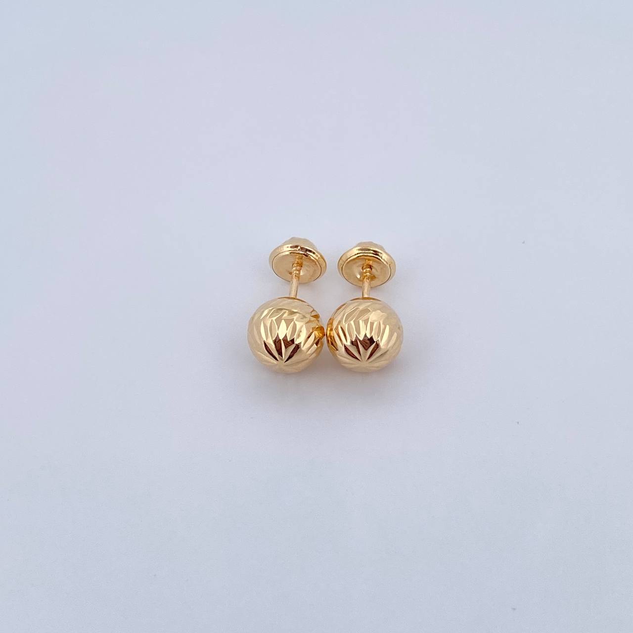 Topos Bola 1.05gr / 7mm Diamantados Oro Amarillo 18K &