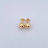 Topos Bola 1.05gr / 7mm Diamantados Oro Amarillo 18K &