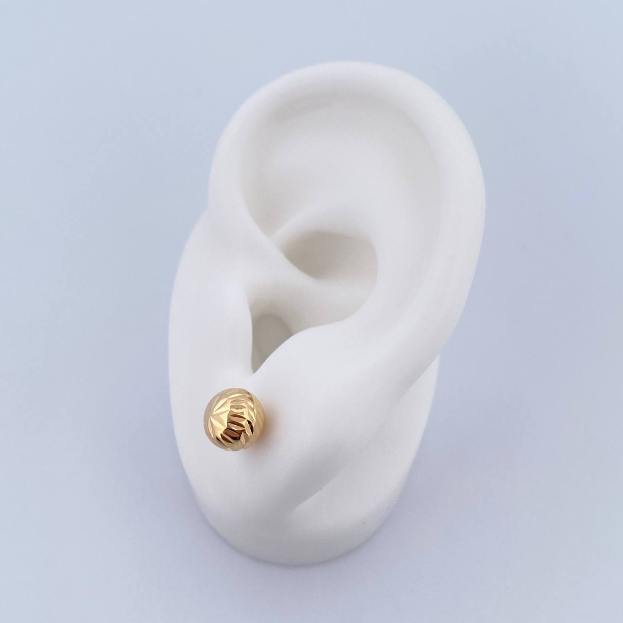 Topos Bola 1.05gr / 7mm Diamantados Oro Amarillo 18K &