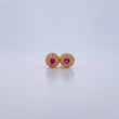 Topos Halo Circulo 1.3gr / Circones Fucsia Blancos Oro Amarillo 18K &