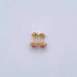 Topos Halo Circulo 1.3gr / Circones Fucsia Blancos Oro Amarillo 18K &