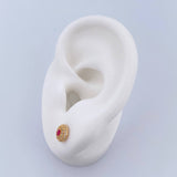 Topos Halo Circulo 1.3gr / Circones Fucsia Blancos Oro Amarillo 18K &