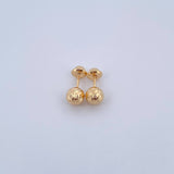 Topos Bola 0.75gr / 0.6mm Diamantados Oro Amarillo 18K $